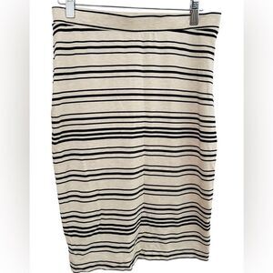 TART striped jersey pull on pencil skirt size M.